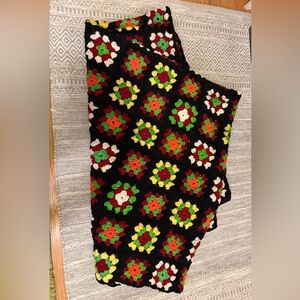 Colorful Crochet Patterned Throw Blanket